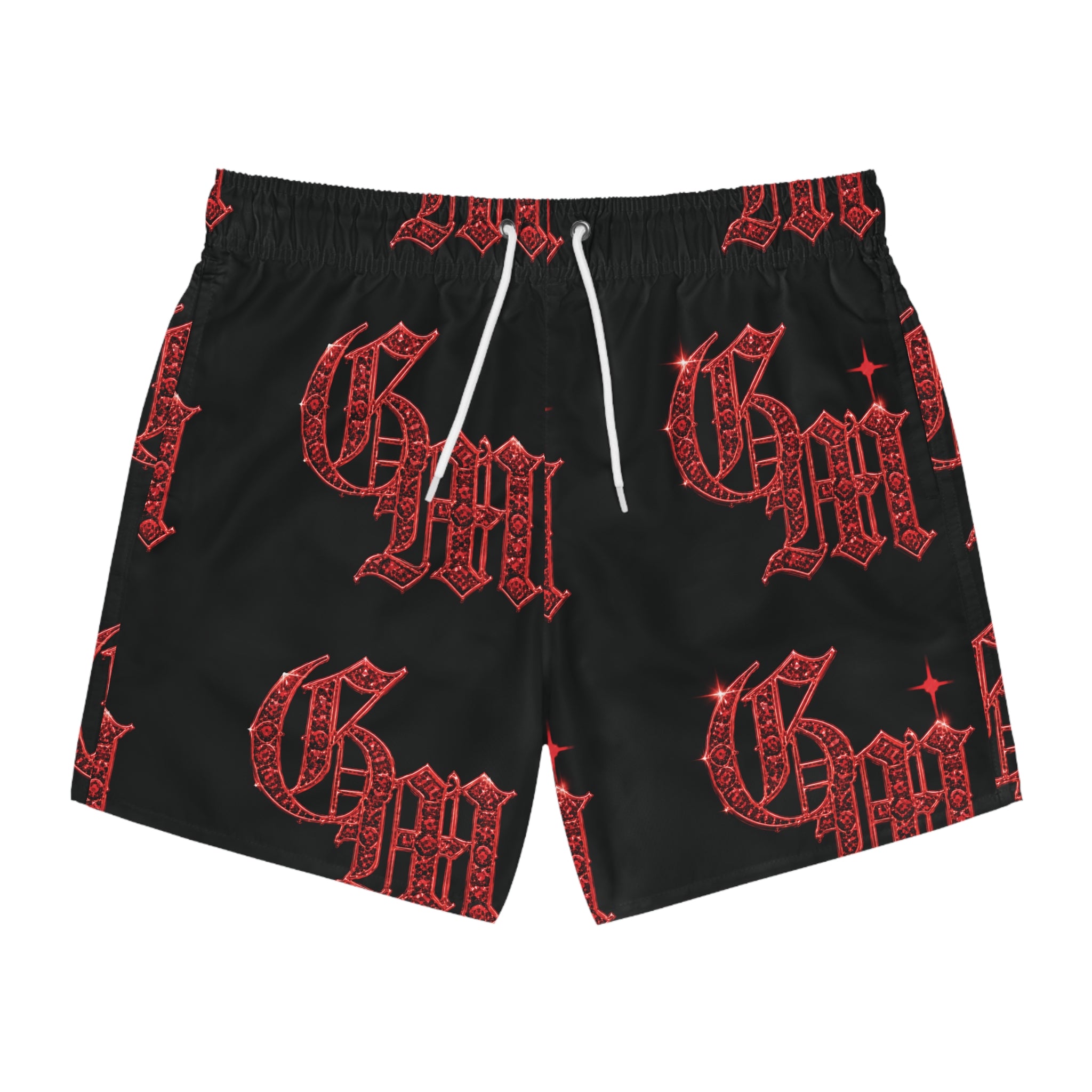 Gothic Red GM Pattern Swim Trunks