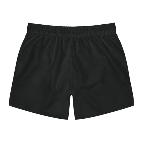 Black Swim Trunks with Red Gothic 'GM' Logo – Men's Beach Shorts