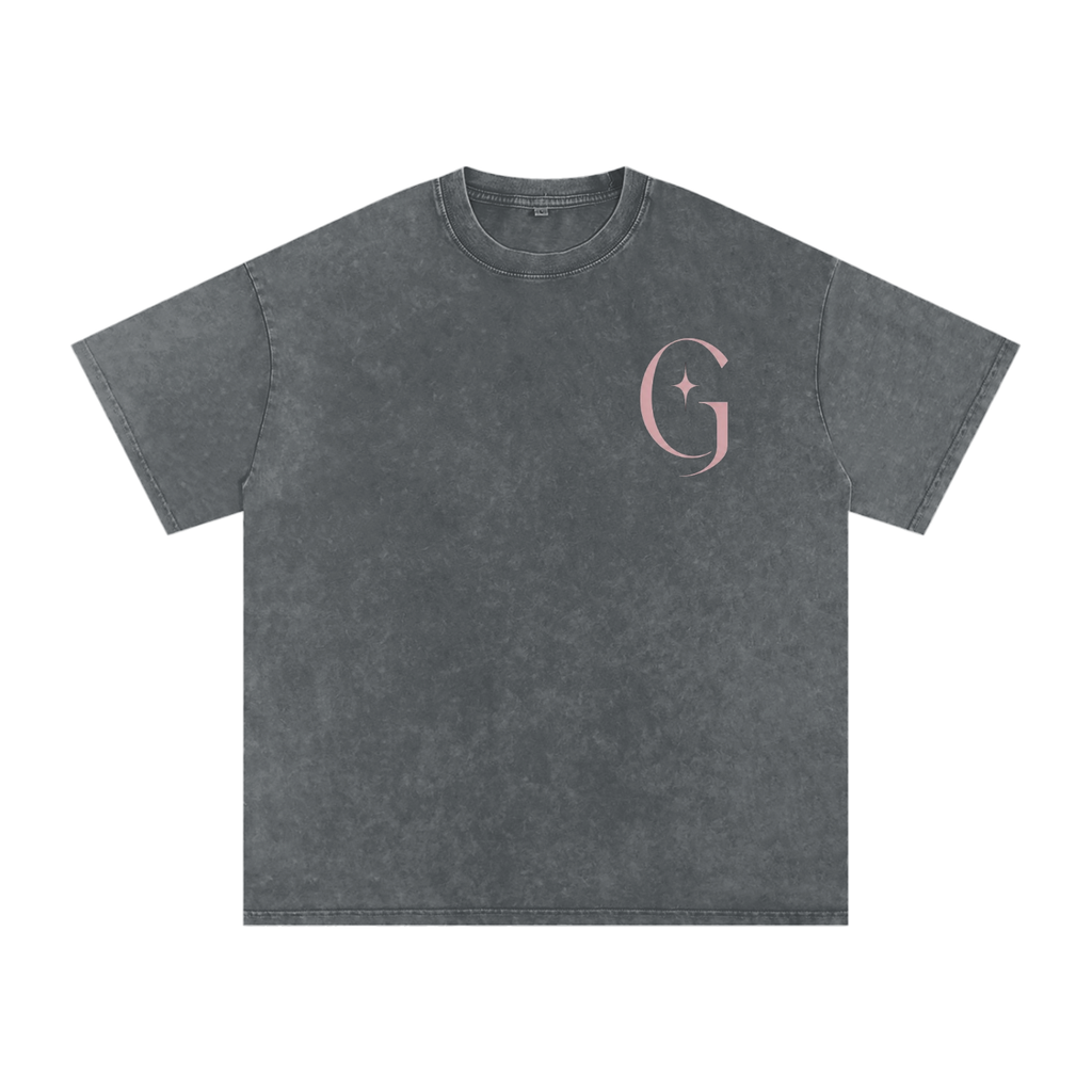 Snow Washed Oversized Cotton T-Shirt