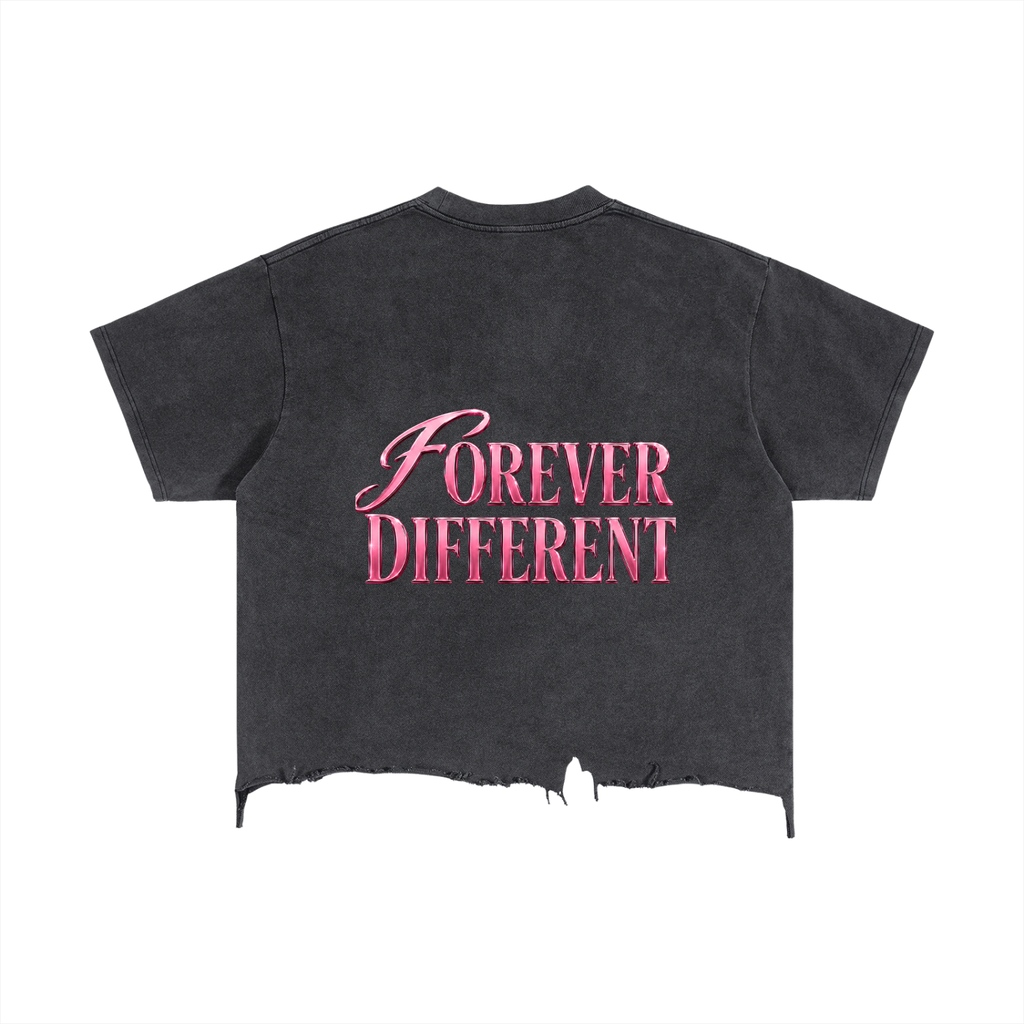 Vintage Wash Boxy Distressed Hem T-Shirt
