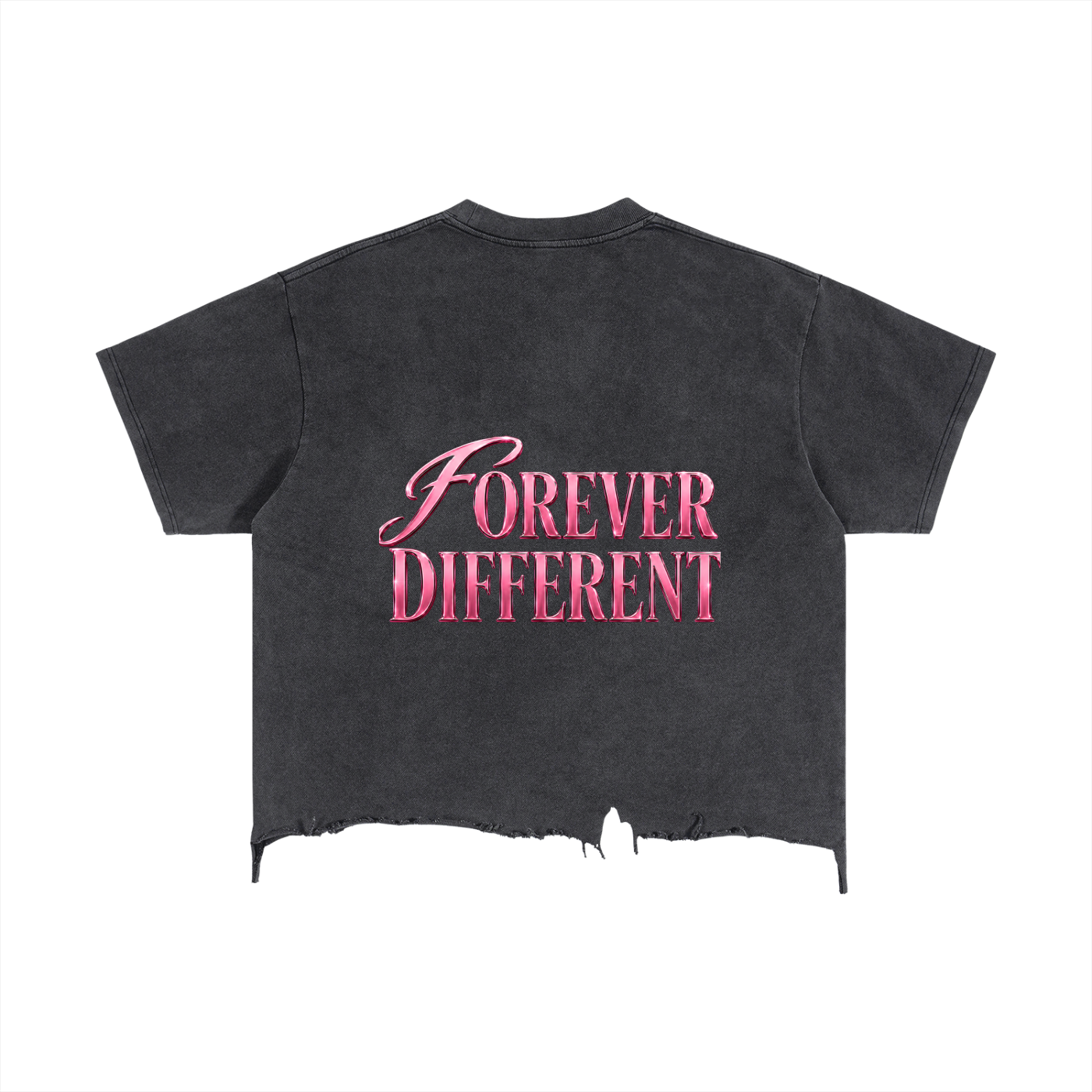 Vintage Wash Boxy Distressed Hem T-Shirt
