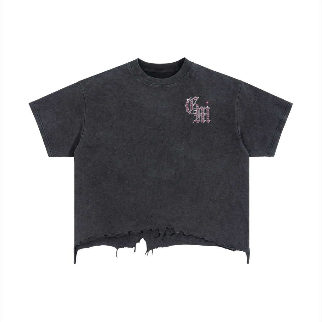 Vintage Wash Boxy Distressed Hem T-Shirt