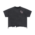 Vintage Wash Boxy Distressed Hem T-Shirt