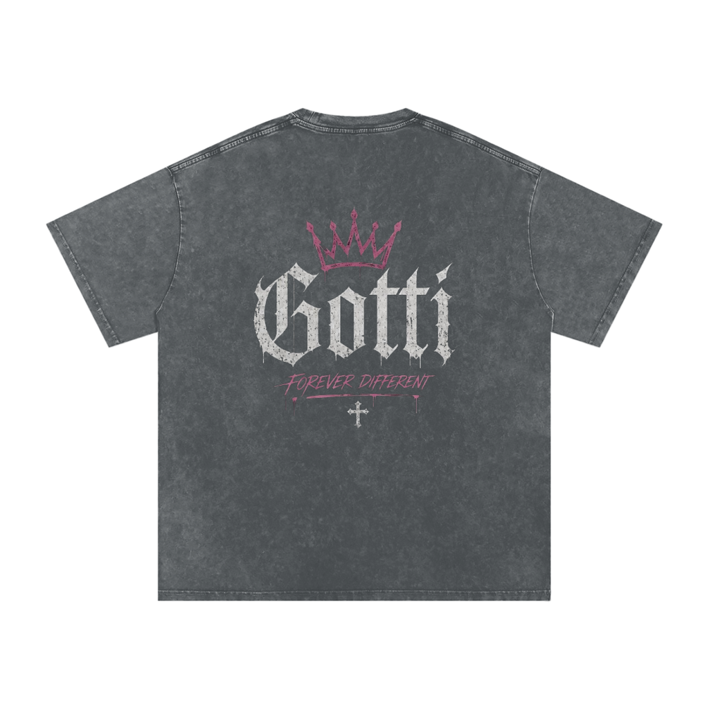 Snow Washed Oversized Cotton T-Shirt