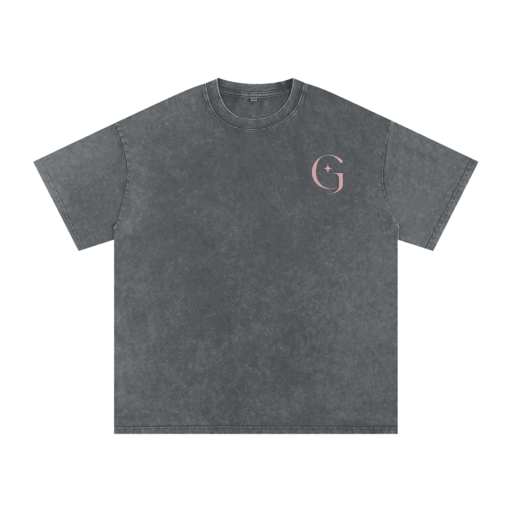 Snow Washed Oversized Cotton T-Shirt